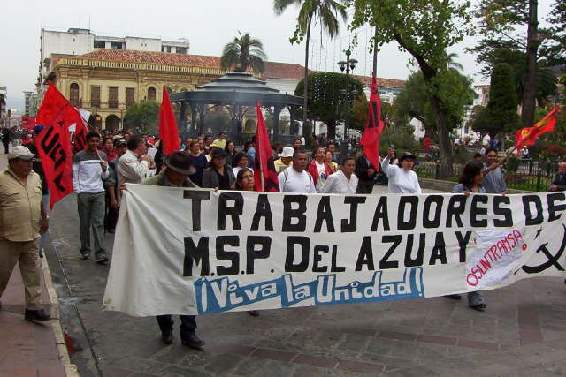 Эквадор, Куэнка, первомайская забастовка